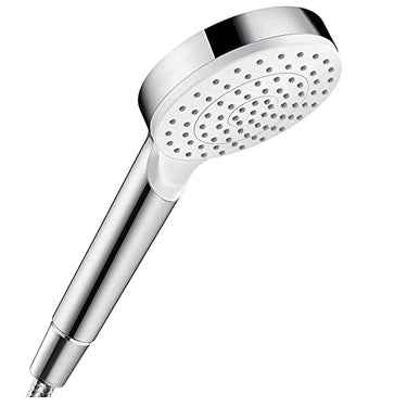 hansgrohe wassersparender Duschkopf Crometta, Sparduschkopf 6l/min, Duschbrause, Weiß/Chrom im Sale